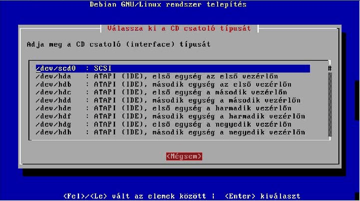 A CD-ROM kiválasztása